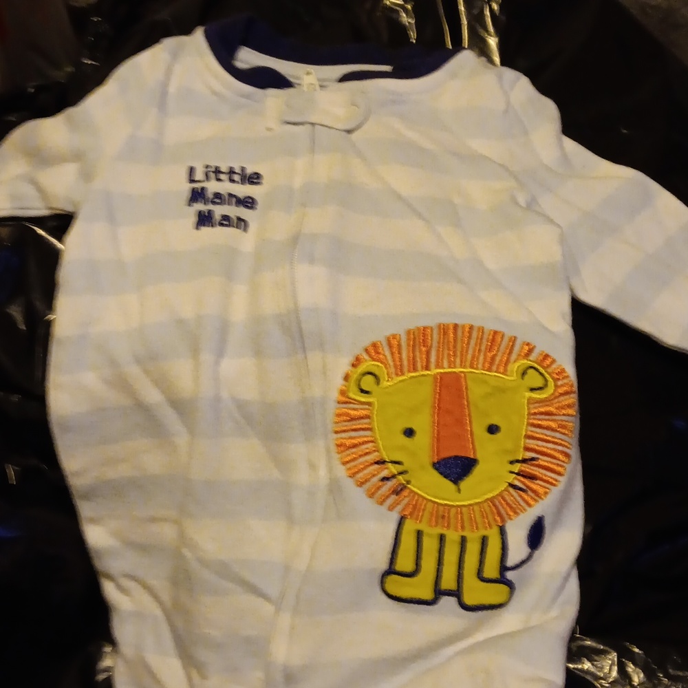 Little mane man 0to3m footed pj's